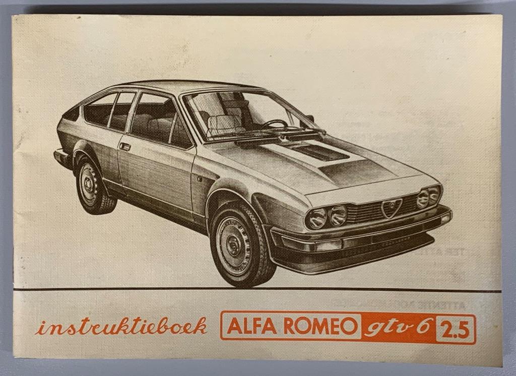 Alfa Romeo GTV 6 2.5 _ Nederlandstalig _ Instructieboek, Ophalen of Verzenden