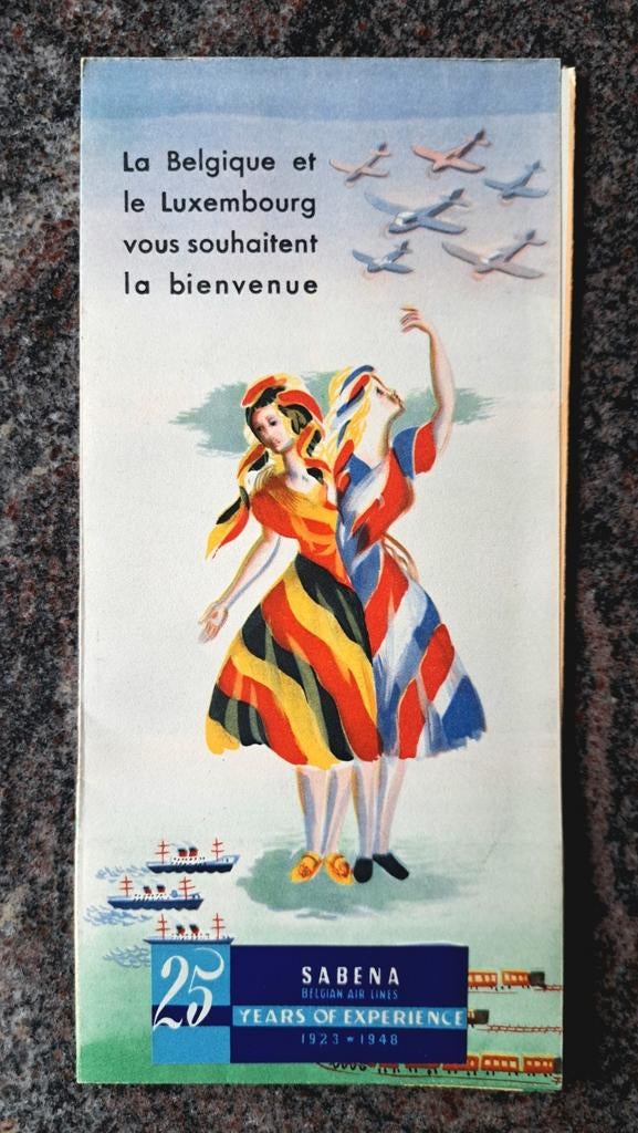 Sabena La Belg. et le Lux. vous souhaitent la bienvenue 1948, Enlèvement ou Envoi, Comme neuf