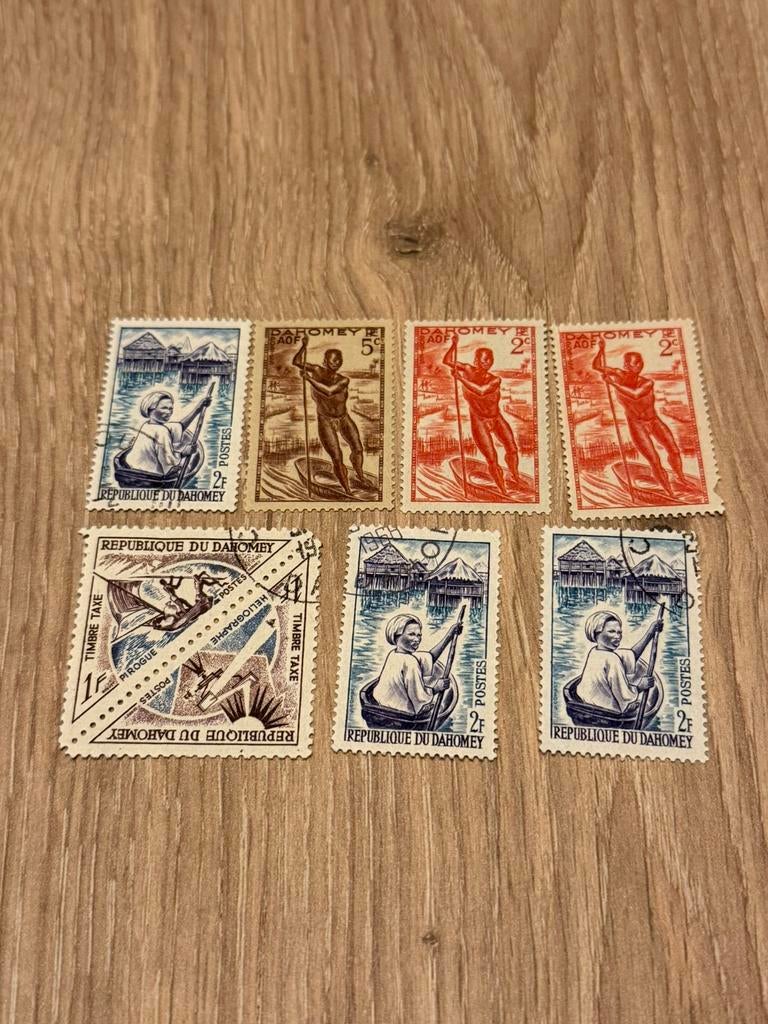 Lot de timbres de la Republique de Dahomey, Ophalen of Verzenden, Overige landen, Gestempeld