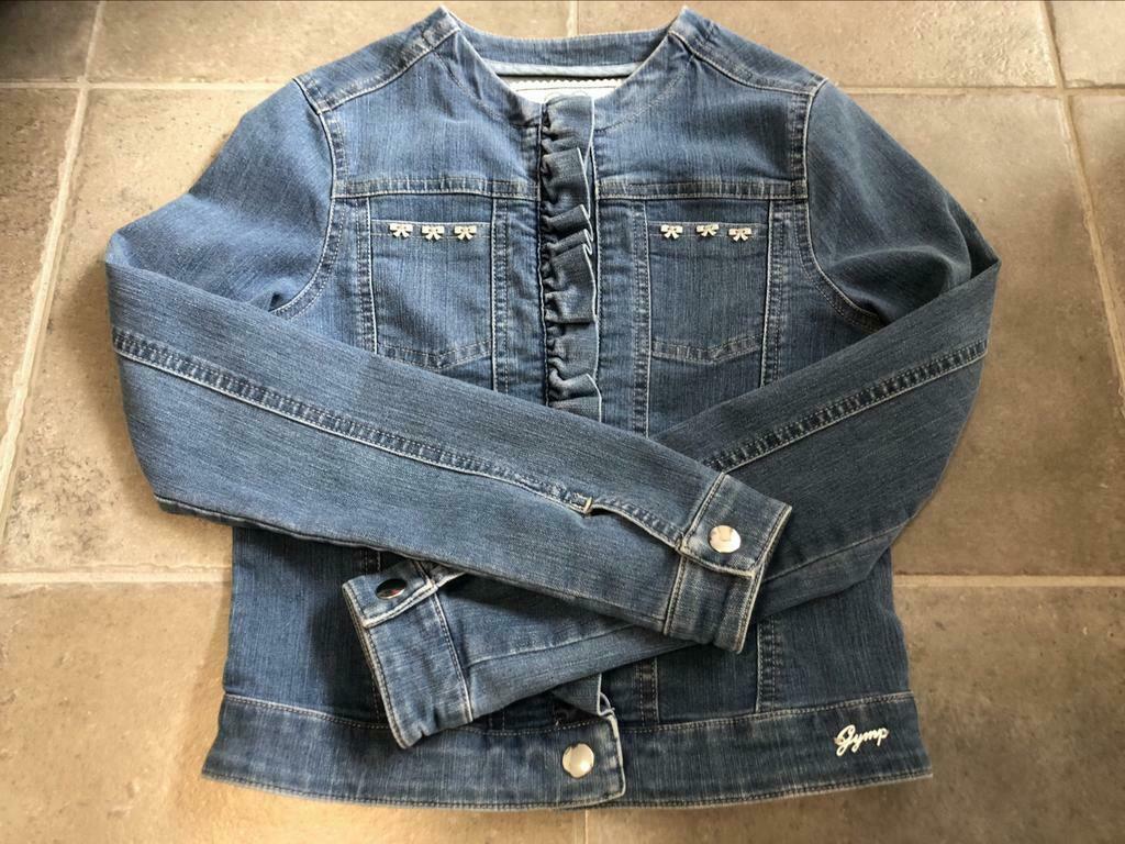 Jeans jas Gymp maat 152, Meisje, Trui of Vest, Ophalen of Verzenden, Zo goed als nieuw