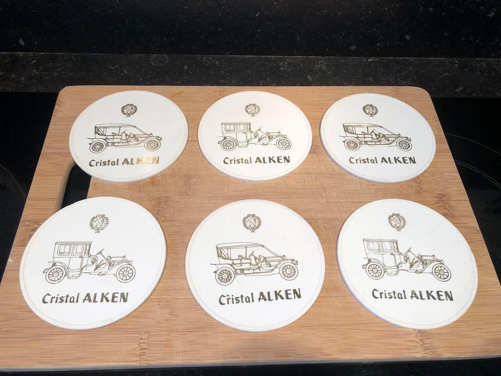 Cristal Alken onderleggers 6x, Enlèvement ou Envoi, Comme neuf