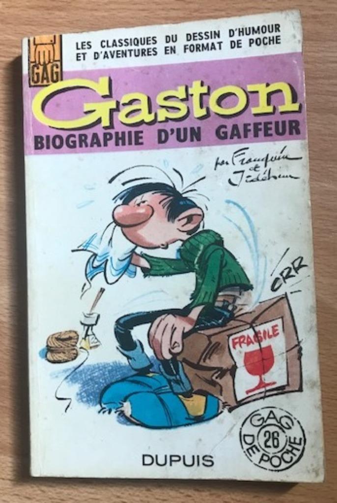 GAG DE POCHE 26 GASTON BIOGRAPHIE D'UN GAFFEUR - FRANQUIN, Gelezen, Eén stripboek, Franquin en Jidéhem, Ophalen of Verzenden
