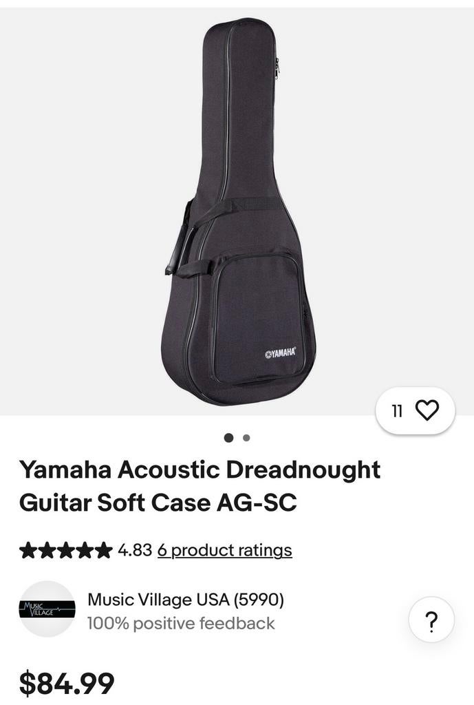 Yamaha versterkte gigbag voor akoestische gitaar, Musique & Instruments, Instruments à corde | Guitares | Acoustiques, Neuf, Enlèvement