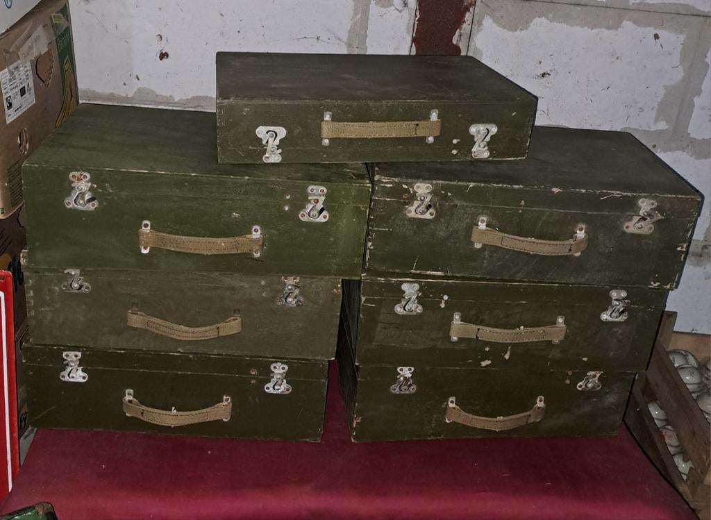 Kist kisten oude gereedschapskisten decoratie, Antiek en Kunst, Curiosa en Brocante, Ophalen of Verzenden