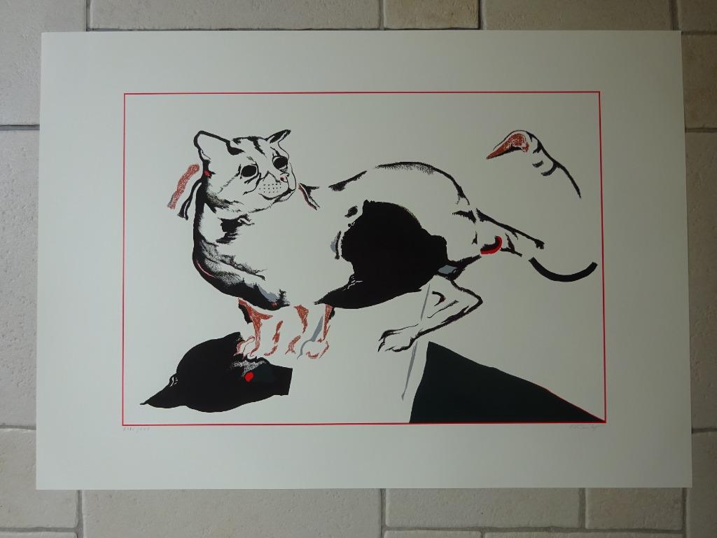 Octave Landuyt, graphisme XXIV/XXV, Pour qui un chat, 52 x 7, Enlèvement