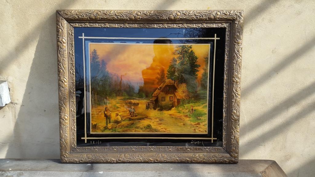 reproductie van schilderij van A Van Hiel, Ophalen