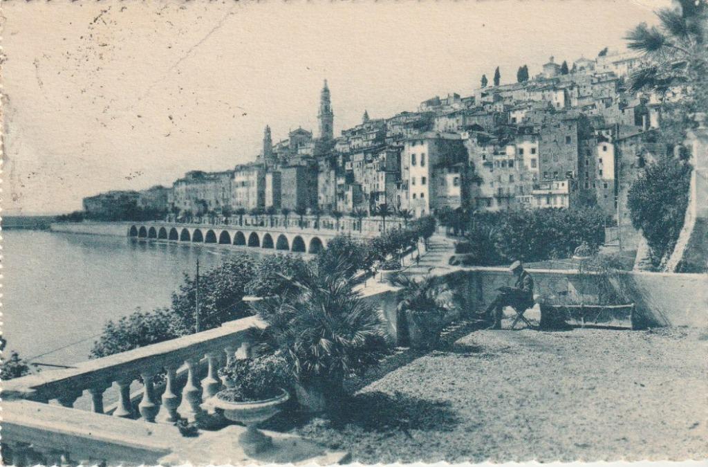MENTON LA VIEILLE VILLE PRISE DE L AMIRAUTE 1925 CPA, Enlèvement ou Envoi, 1920 à 1940, Affranchie, France