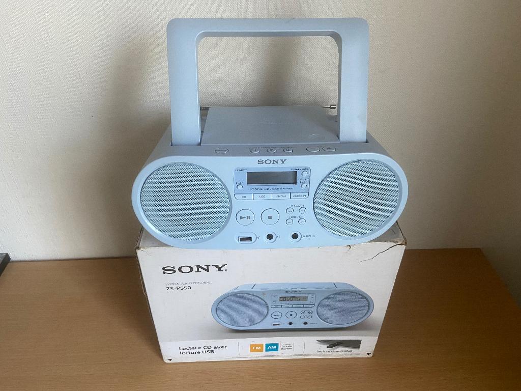 Draagbare stéréo cd lezer usb Mp3 Sony ZS-PS50, Draagbaar, Tuner of Radio, Ophalen of Verzenden, Zo goed als nieuw