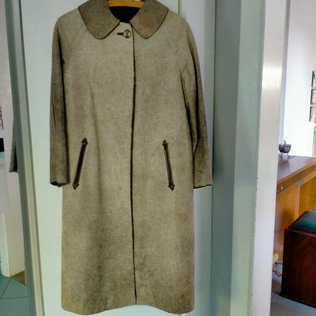 Stijlvolle bontjas, Kleding | Dames, Ophalen, Zo goed als nieuw, Maat 38/40 (M), Wit