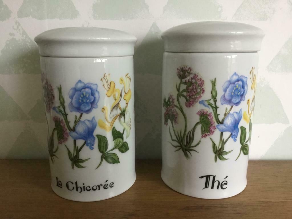 2 beaux pots de conservation - Porcelaine du val du Cher, Enlèvement ou Envoi, Comme neuf