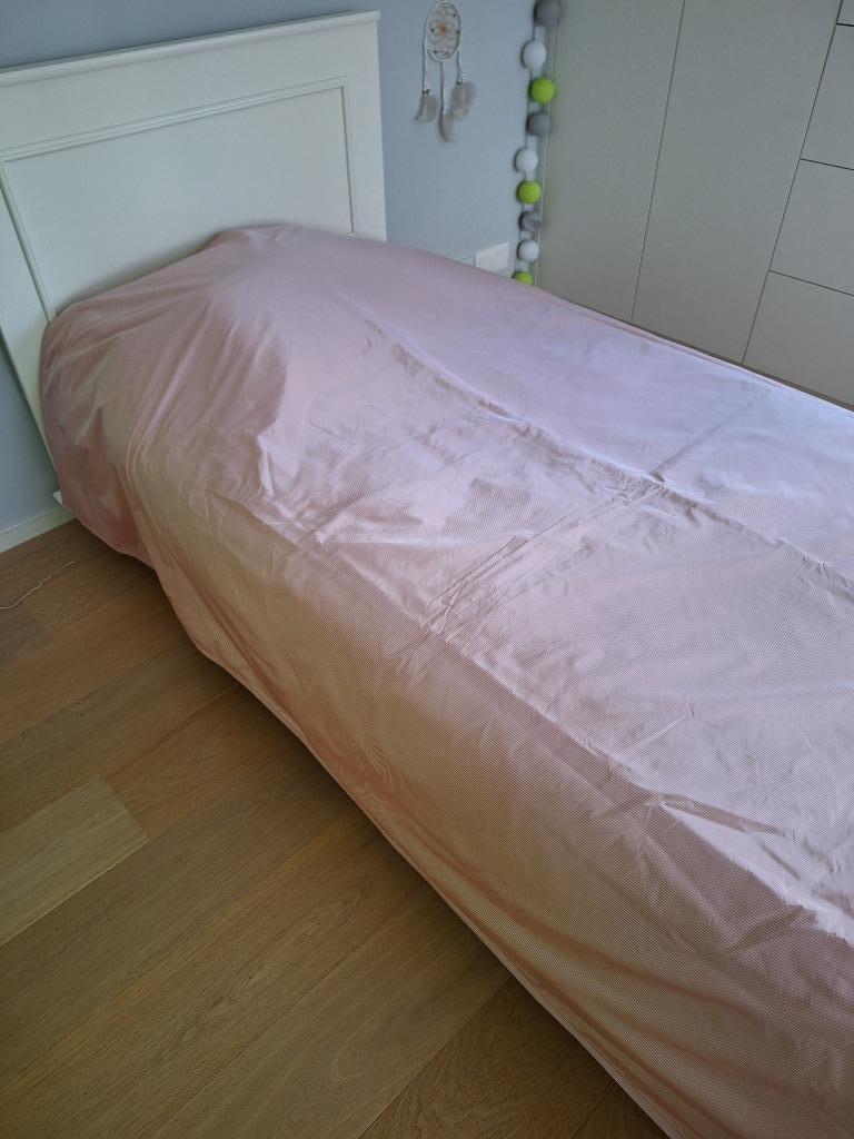 Couvre lit 1 personne satin rose, Eenpersoons, Ophalen of Verzenden, Roze, Deken of Dekbed