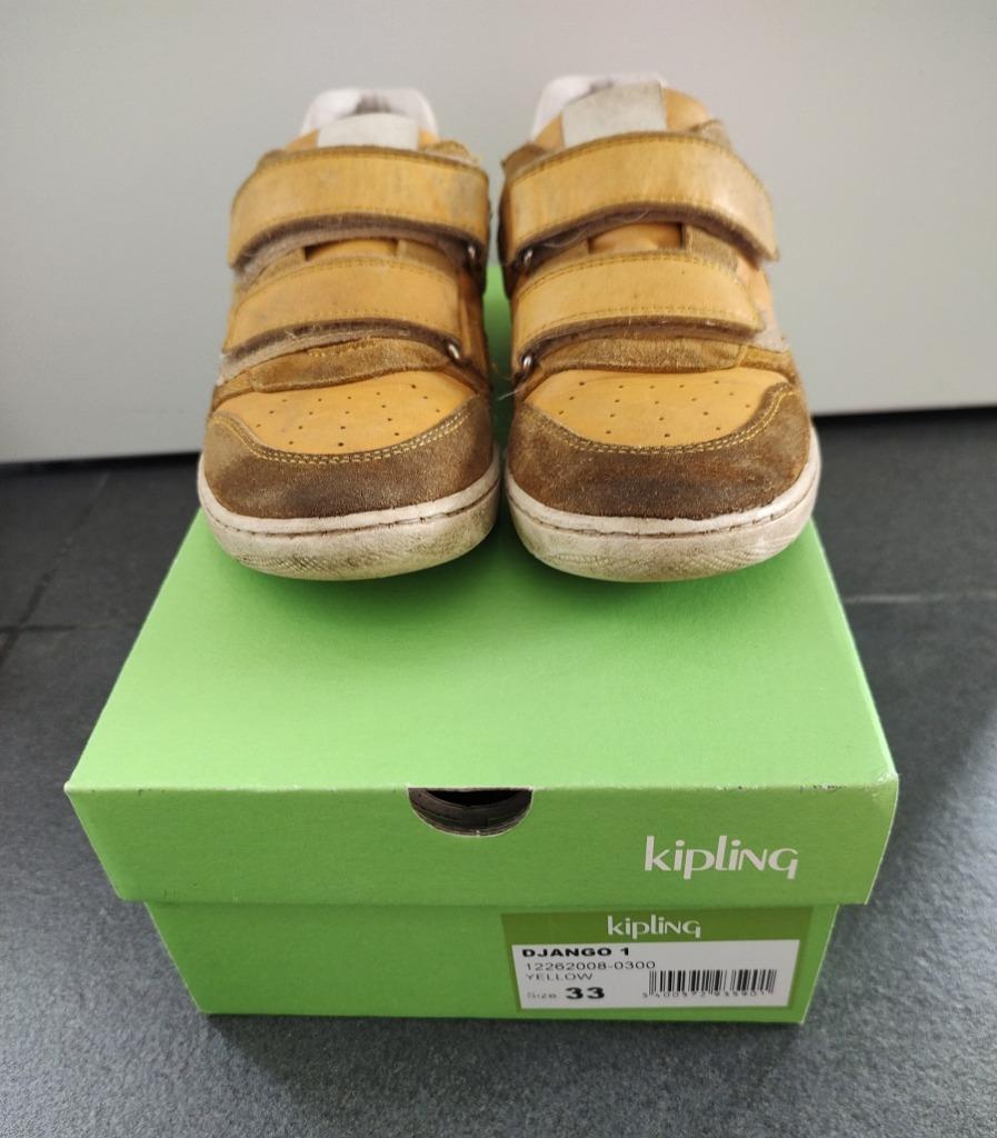 Mooie fleurige gele lederen jongensschoenen, maat 33, Kipling, Ophalen of Verzenden, Jongetje, Gebruikt