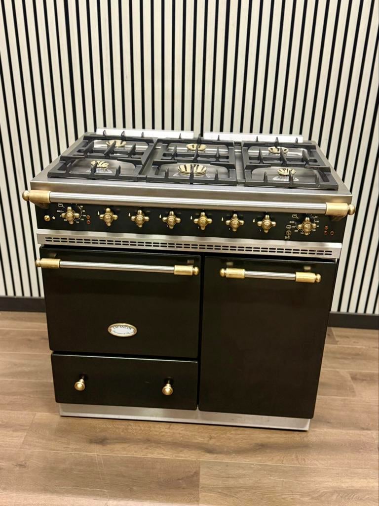 Luxe Lacanche Fornuis 6 pits met 2 ovens 90 cm, 60 cm of meer, Ophalen of Verzenden, Zo goed als nieuw, Energieklasse A of zuiniger