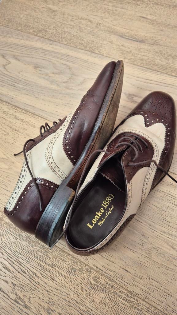 ​Loake 1880 - Exclusieve Two-Tone (Spectator) - Maat 8 EU 42, Ophalen, Bruin