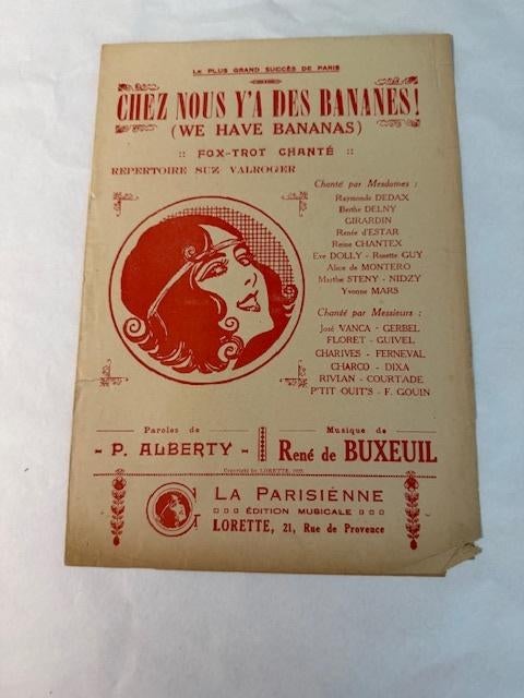 Le Buxeuil, Chez nous y a des bananes., Enlèvement ou Envoi, Artiste ou Compositeur, Chant, Utilisé