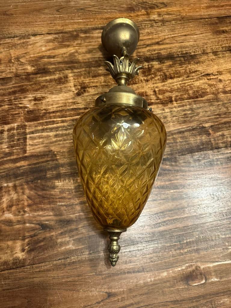 Antieke  luster ananaslamp, Antiek en Kunst, Ophalen