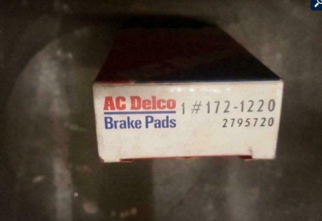 plaquettes de frein AC Delco 172-1220 Opel Omega A, Vectra B, Autos : Pièces & Accessoires, Freins & Transmission, Opel, Enlèvement ou Envoi