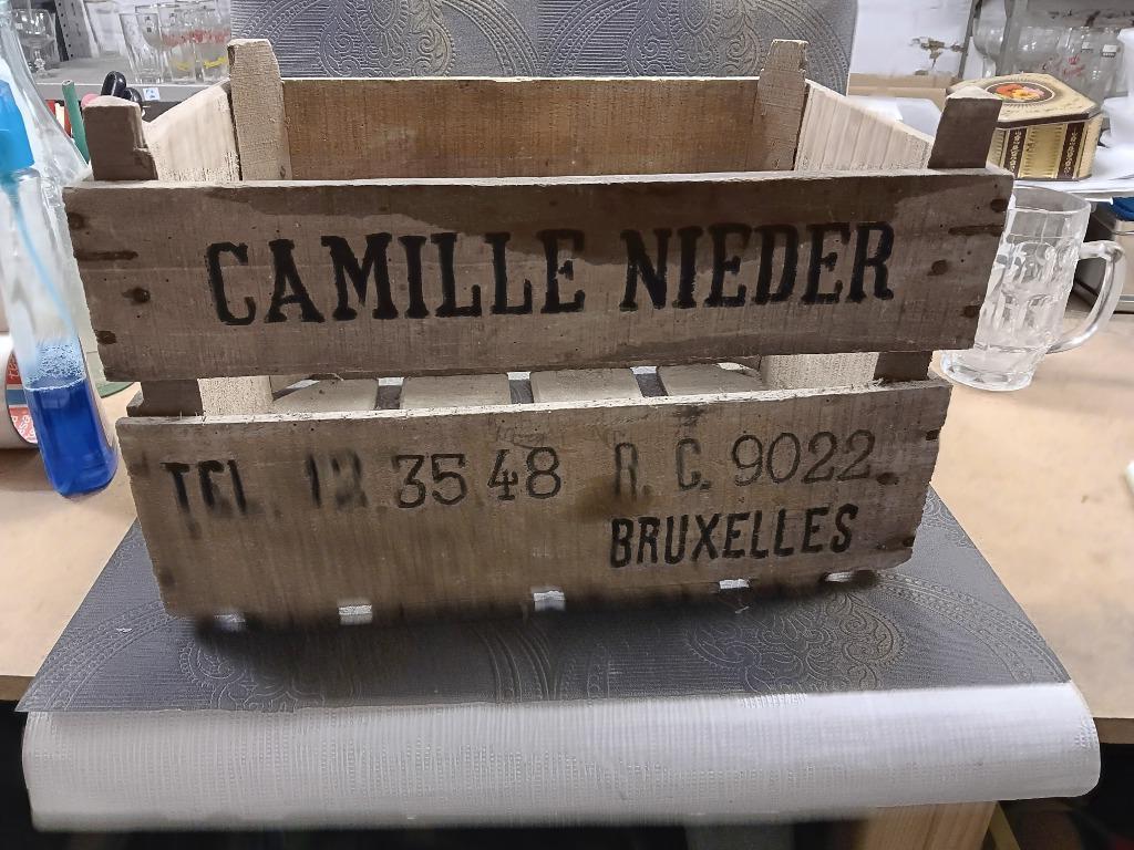 Houten bak Camille Nieder Brussel, Verzamelen, Ophalen of Verzenden, Gebruikt, Gebruiksvoorwerp