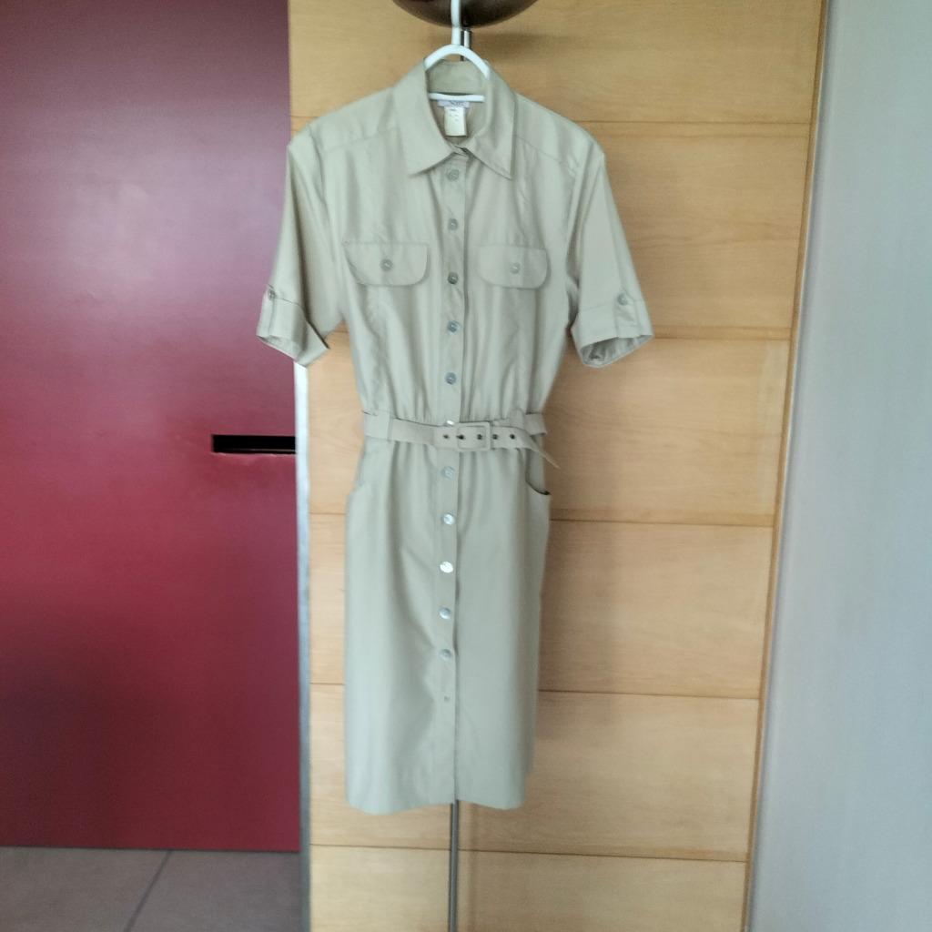 Blousejurk maat 40, vintage, beige perzikhuid, Kleding | Dames, Maat 38/40 (M), Autre, Beige, Ophalen of Verzenden