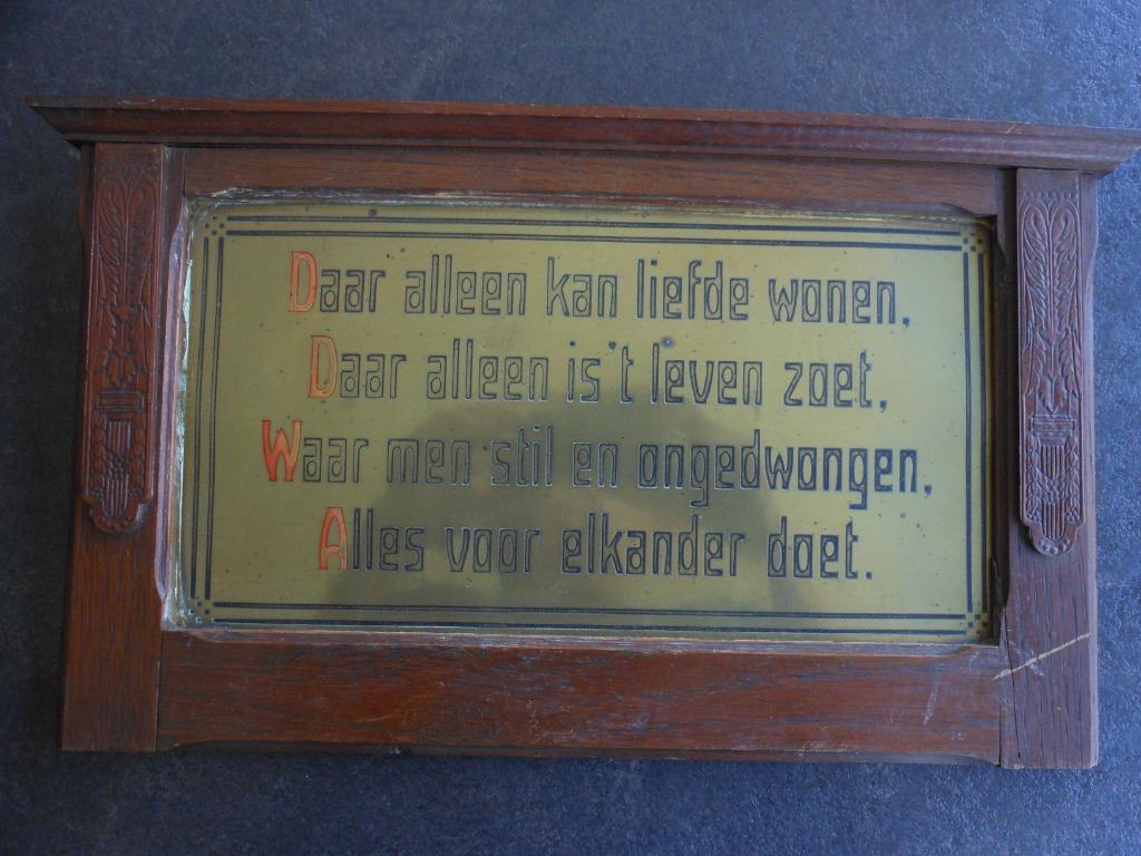oude spreukenplaten, Antiek en Kunst, Ophalen of Verzenden