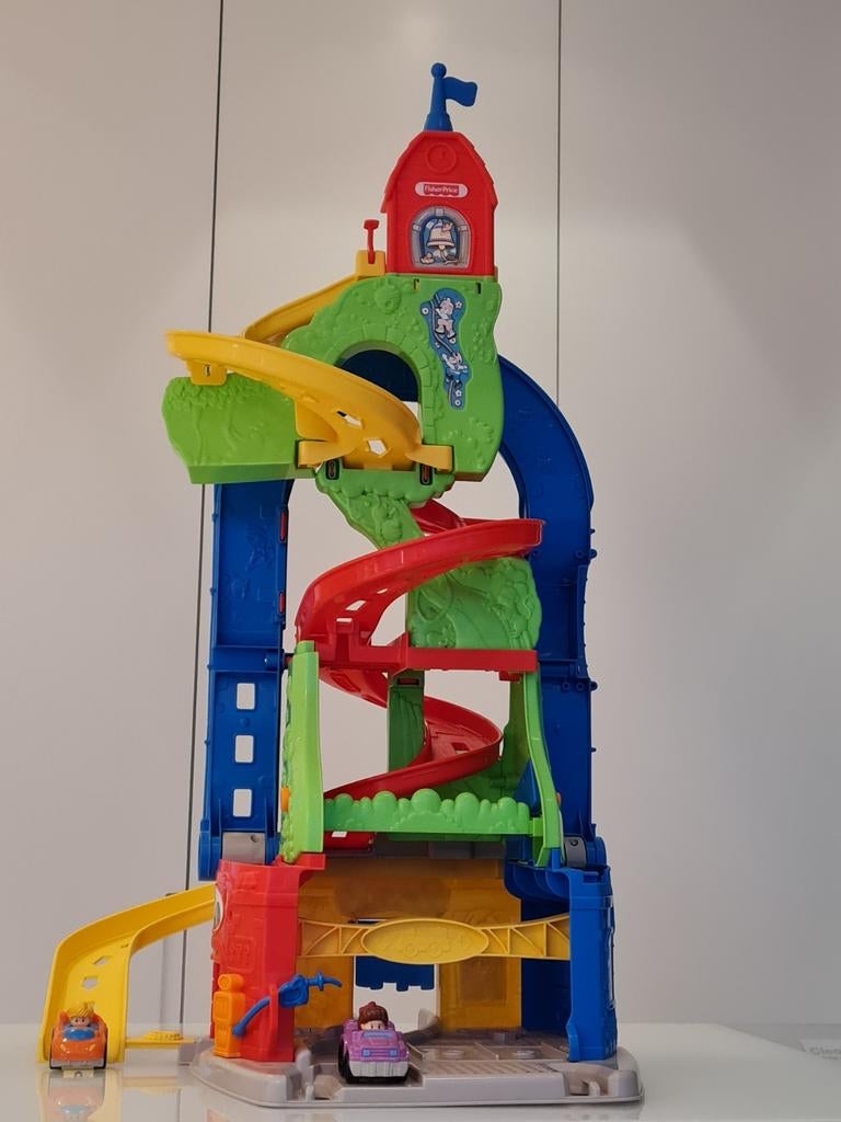 Autoracebaan Fisher Price in 2 standen, incl 2 autootje, Kinderen en Baby's, Speelgoed | Fisher-Price, Ophalen, Zo goed als nieuw