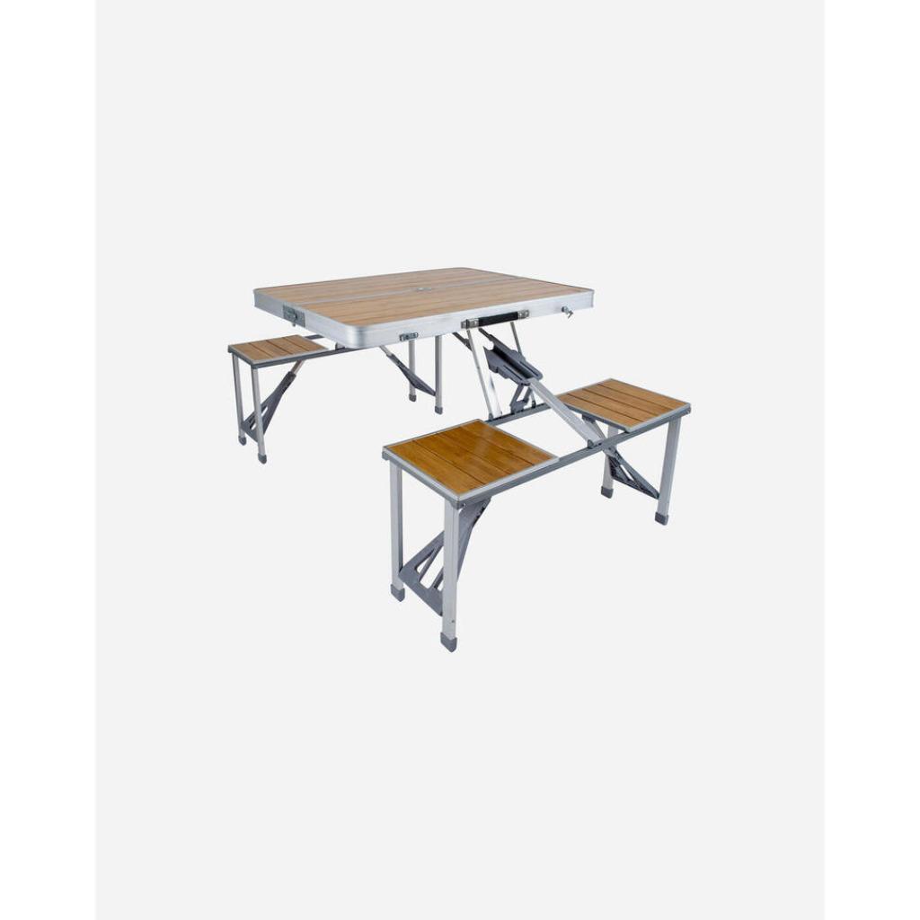 table pic-nic avec 4 tabourets , camping car ou van pliante, Enlèvement, Utilisé