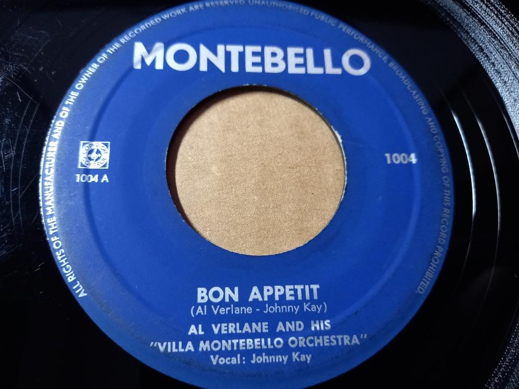 Al Verlane‎ — Bon Appétit / Montebello Blues '7, Enlèvement ou Envoi, Utilisé, Jazz et Blues