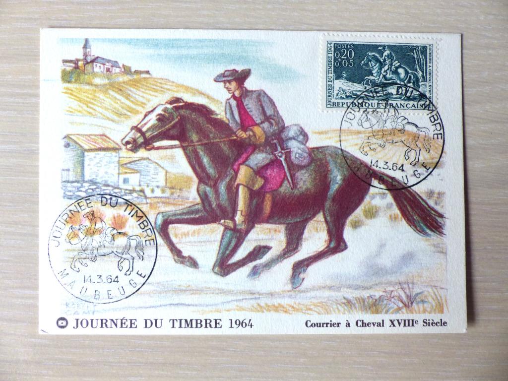 Carte postale France 1964 - Journée du timbre, Enlèvement ou Envoi