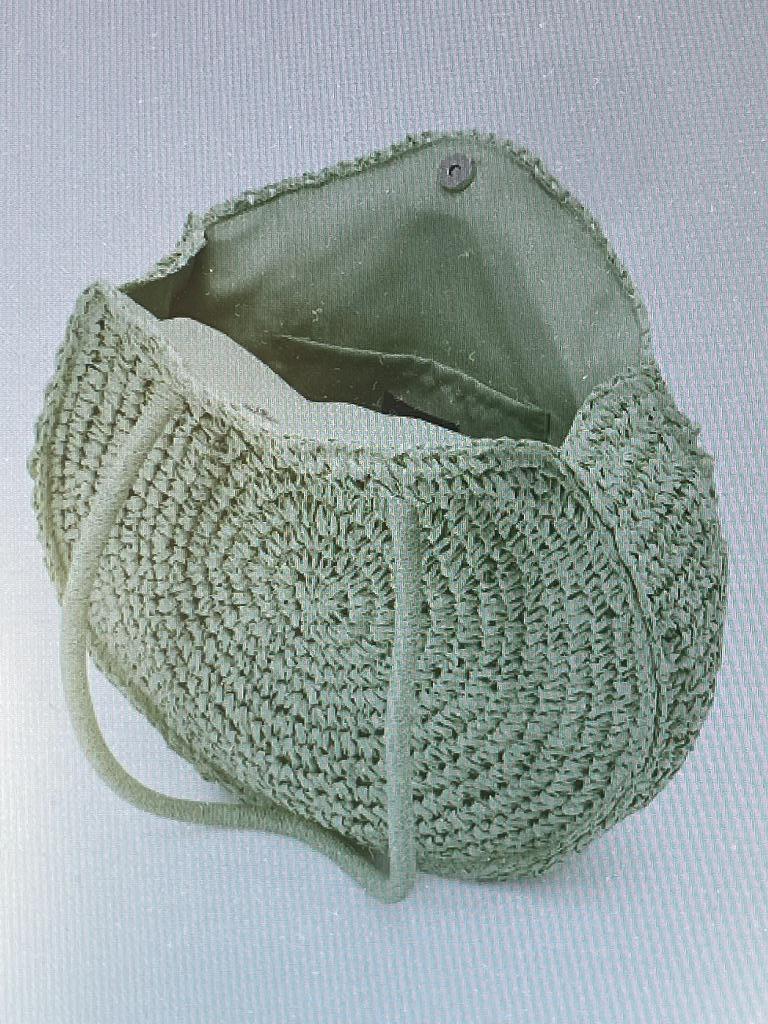 Groene handtas raffia/rond NIEUW, Ophalen, Nieuw, Handtas