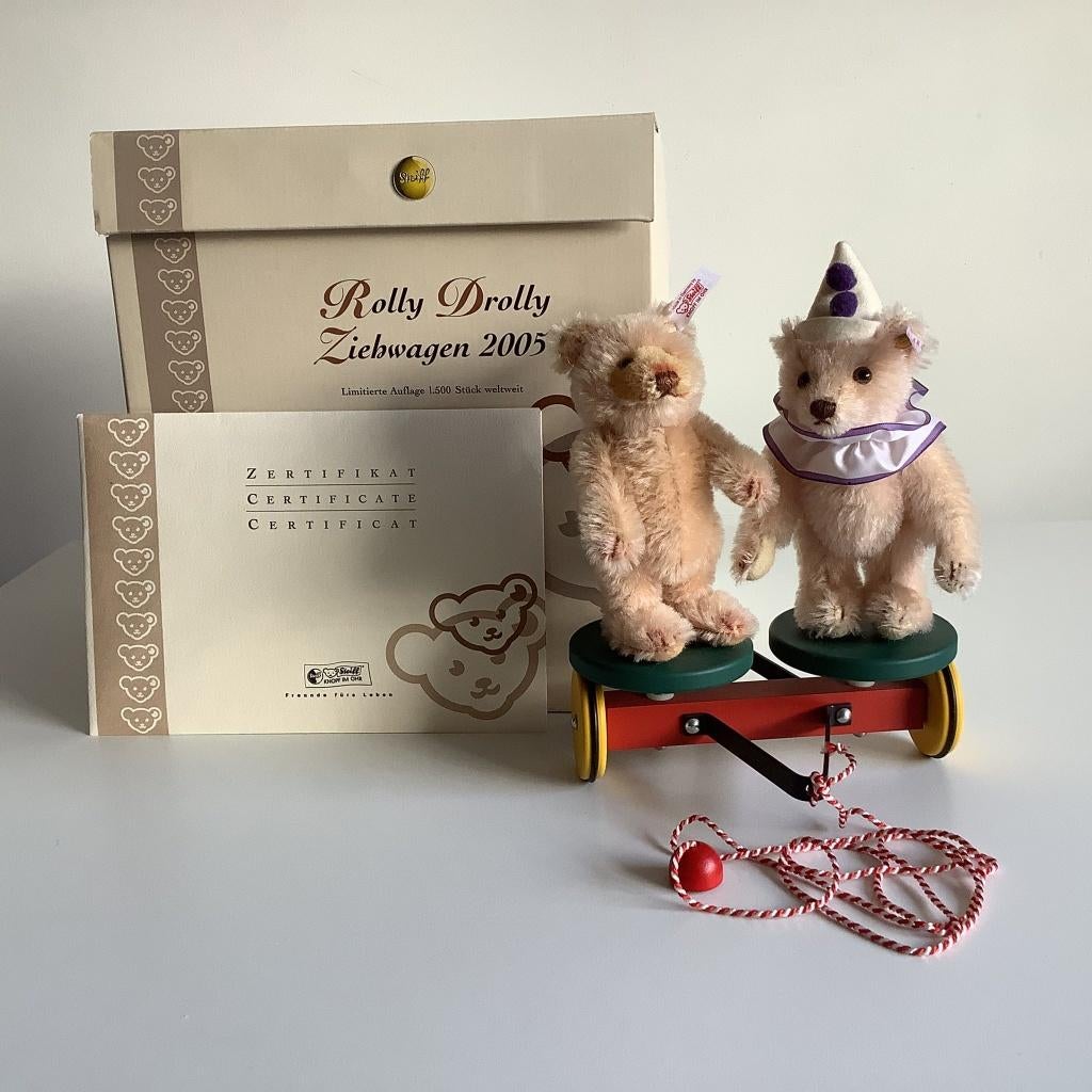 Steiff : « Rolly Drolly Ziehwagen », Enlèvement ou Envoi, Neuf, Ours en tissus, Steiff