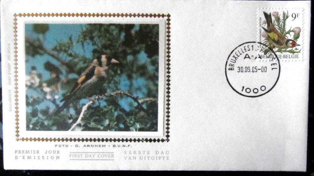 FIRST DAY COVER OP ZIJDE- VOGELS VAN BUZIN- DE PUTTER, Enlèvement ou Envoi, Affranchi, Animal et Nature