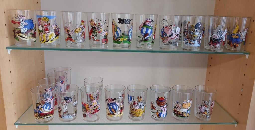 Lot de 26 verres Asterix et Obelix, Enlèvement ou Envoi, Comme neuf, Autres types