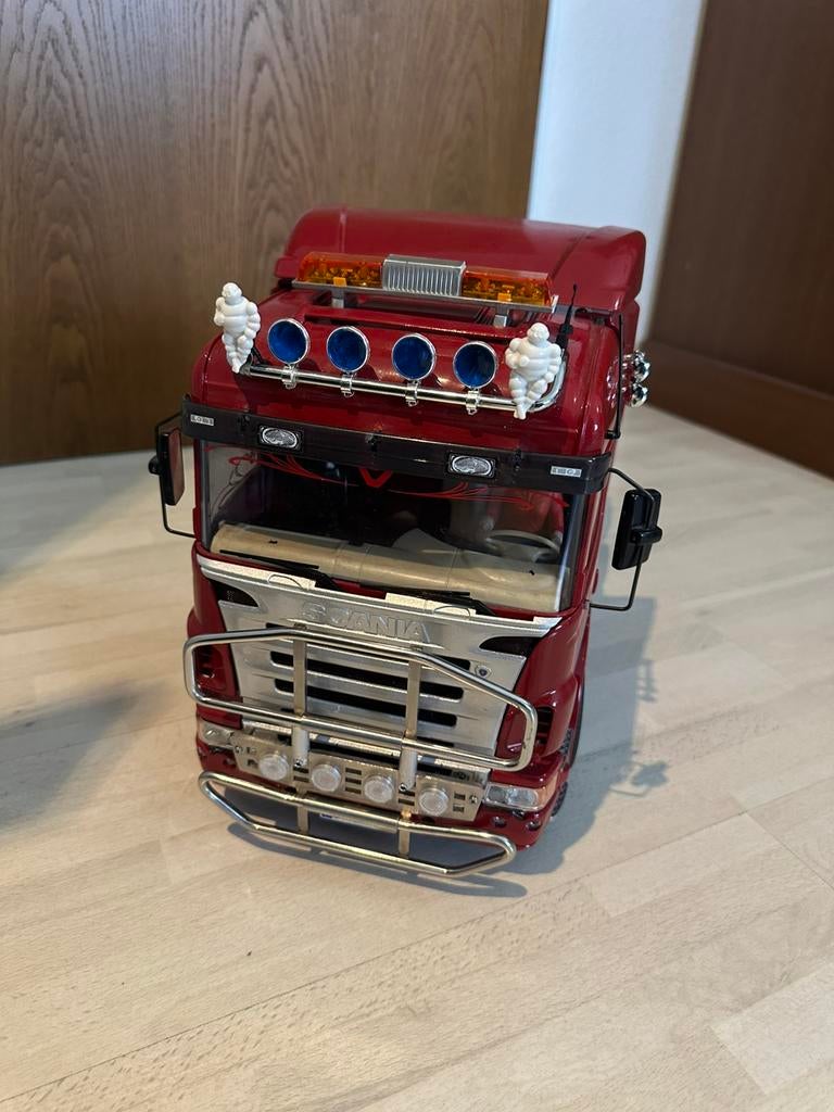 Tamiya Scania 1:14, Ophalen of Verzenden, Zo goed als nieuw, Schaal 1:14