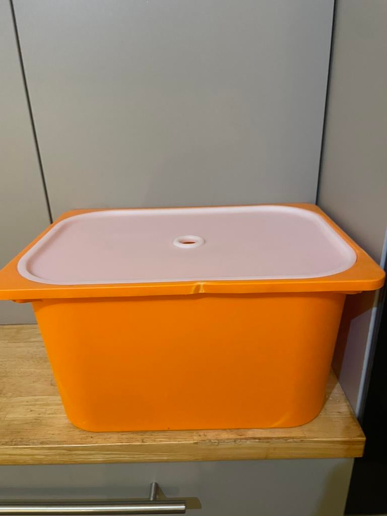 Oranje opbergbak Ikea, Ophalen of Verzenden, Zo goed als nieuw