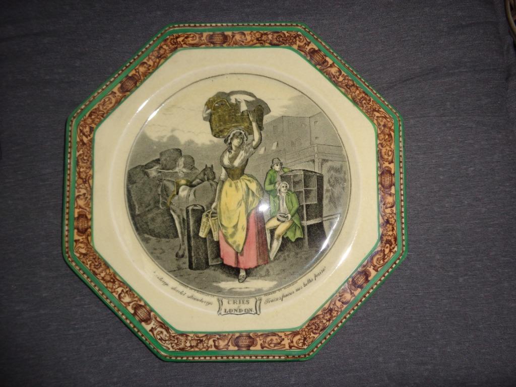 Assiette octogonale décorée faiencerie Adams Angleterre, Antiquités & Art, Enlèvement