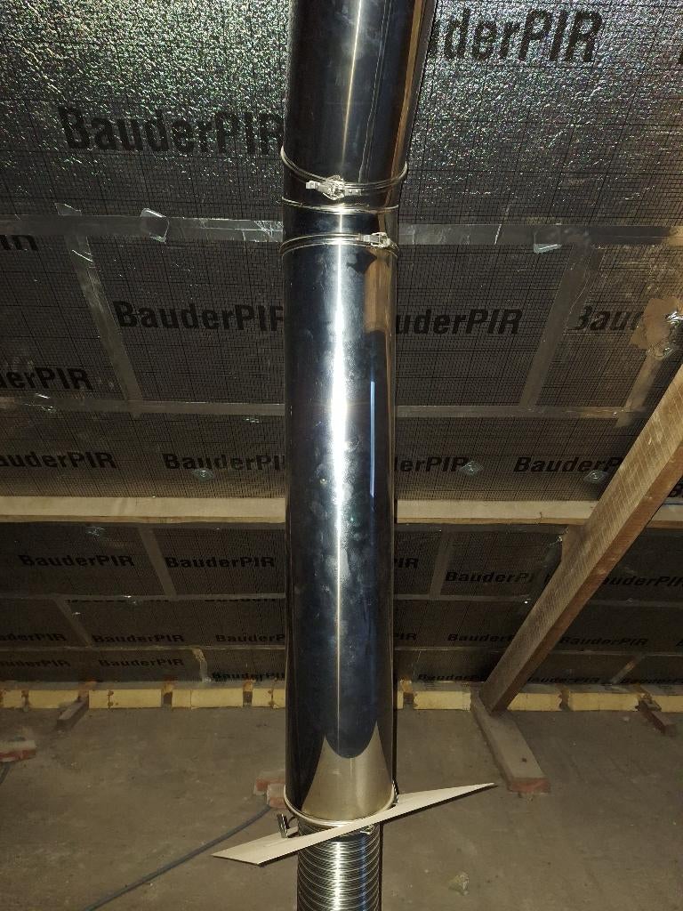 Conduit, Bricolage & Construction, Neuf, Inox, 80 mm ou plus, Buse droite