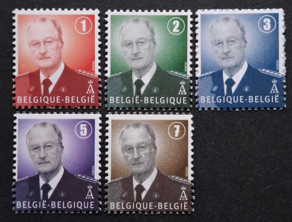 België: OBP 3695/99 ** Koning Albert II als militair 2007., Koninklijk huis, Frankeerzegel, Ophalen of Verzenden, Zonder stempel