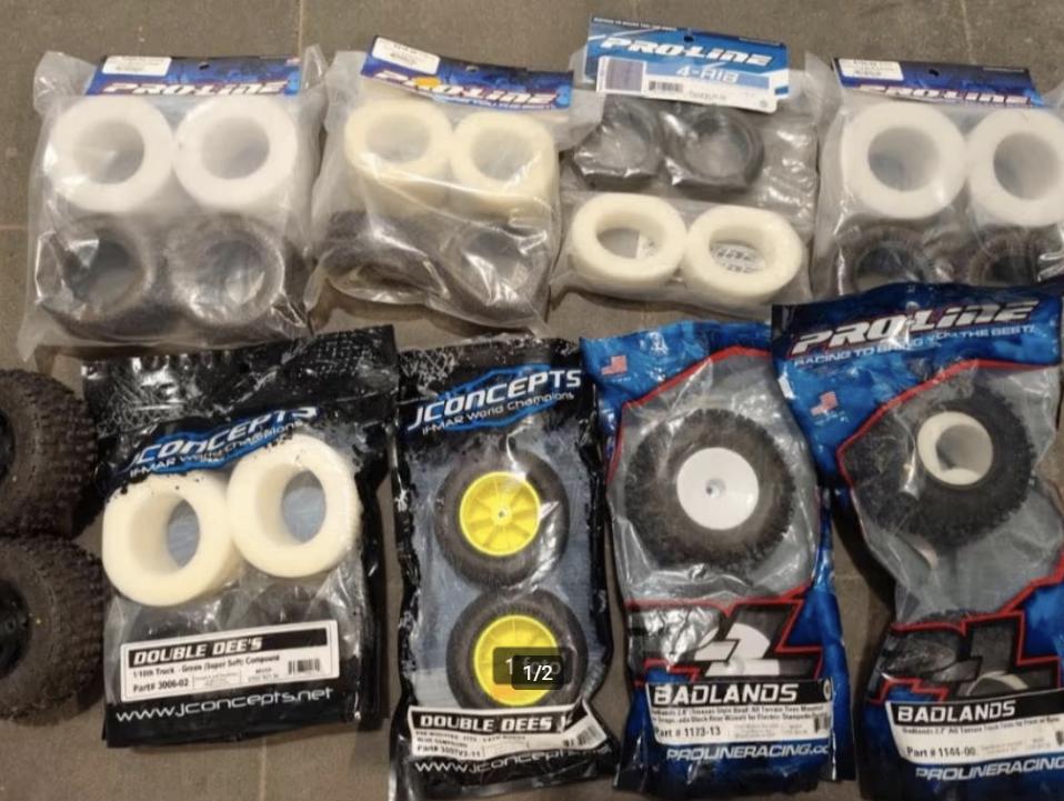 Lot nieuwe rc banden voor 1/10 offroad, Enlèvement ou Envoi