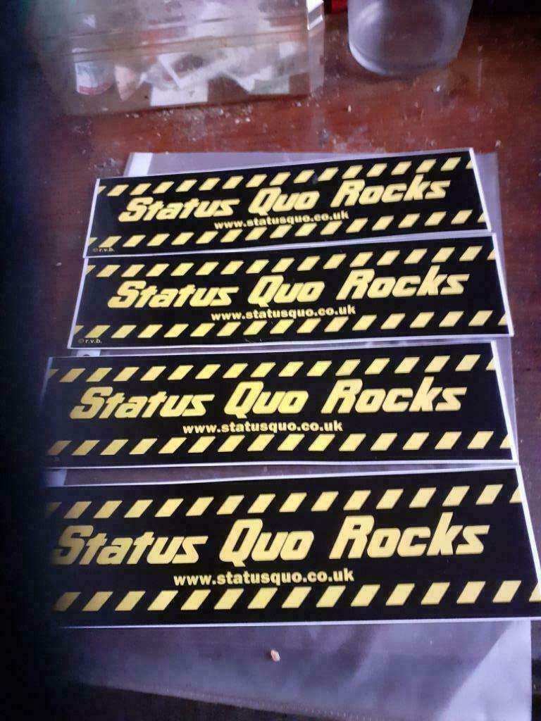 4 stickers Status Quo Rocks, Verzamelen, Ophalen of Verzenden