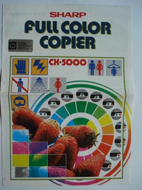 Sharp CX-5000 full color copier 1986 Brochure Catalogue Pros, Verzenden, Gebruikt, Kopieerapparaat