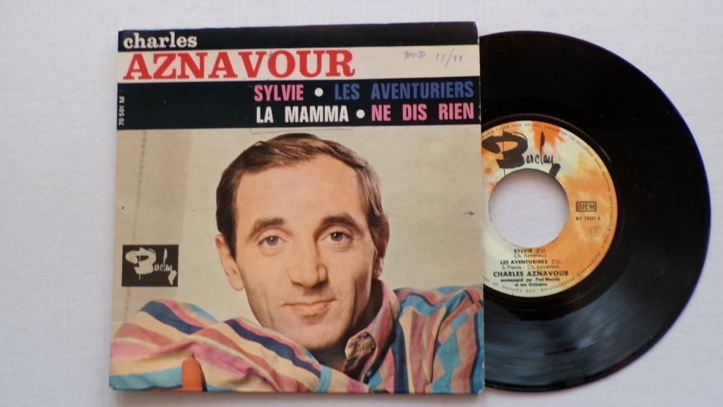 CHARLES AZNAVOUR - Sylvie (EP), CD & DVD, Vinyles Singles, Enlèvement ou Envoi, Comme neuf, Pop