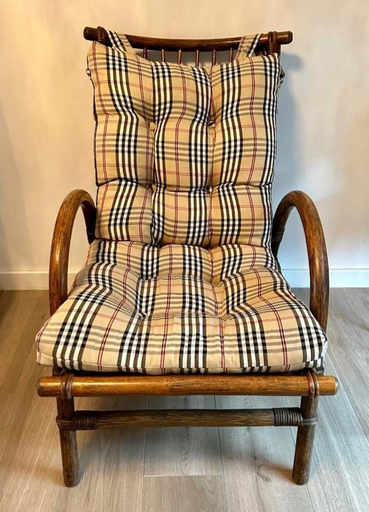 Vintage rotan fauteuil/ zetel/ stoel jaren 80, Enlèvement