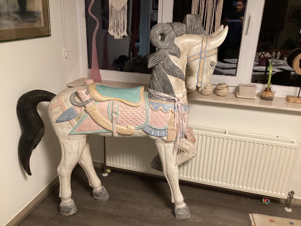 Cheval en bois ancien, Antiquités & Art, Antiquités | Jouets, Enlèvement
