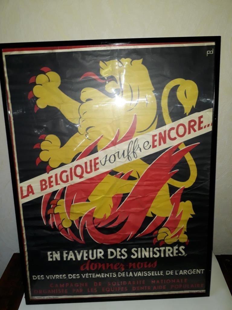 affiche  'La Belgique Souffre Encore', Enlèvement