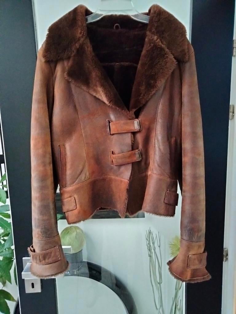Korte daim vest met wol.Merk 7 Th  Avenue.Maat 40., Ophalen of Verzenden, Zo goed als nieuw, Maat 38/40 (M)