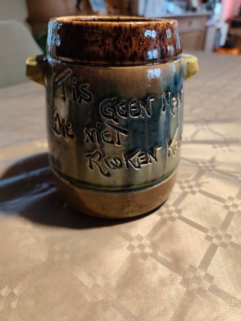 Tabakpot, meer dan 100 jaar oud., Antiek en Kunst, Ophalen of Verzenden