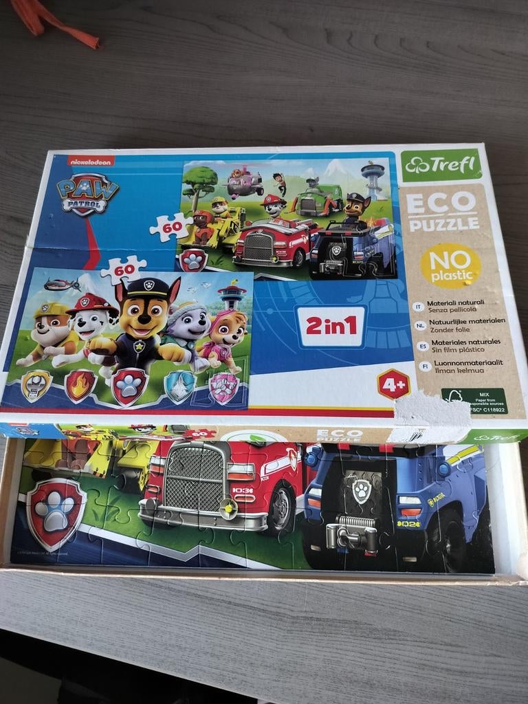 2 in 1puzzel .en frozen puzzel, Ophalen, Gebruikt
