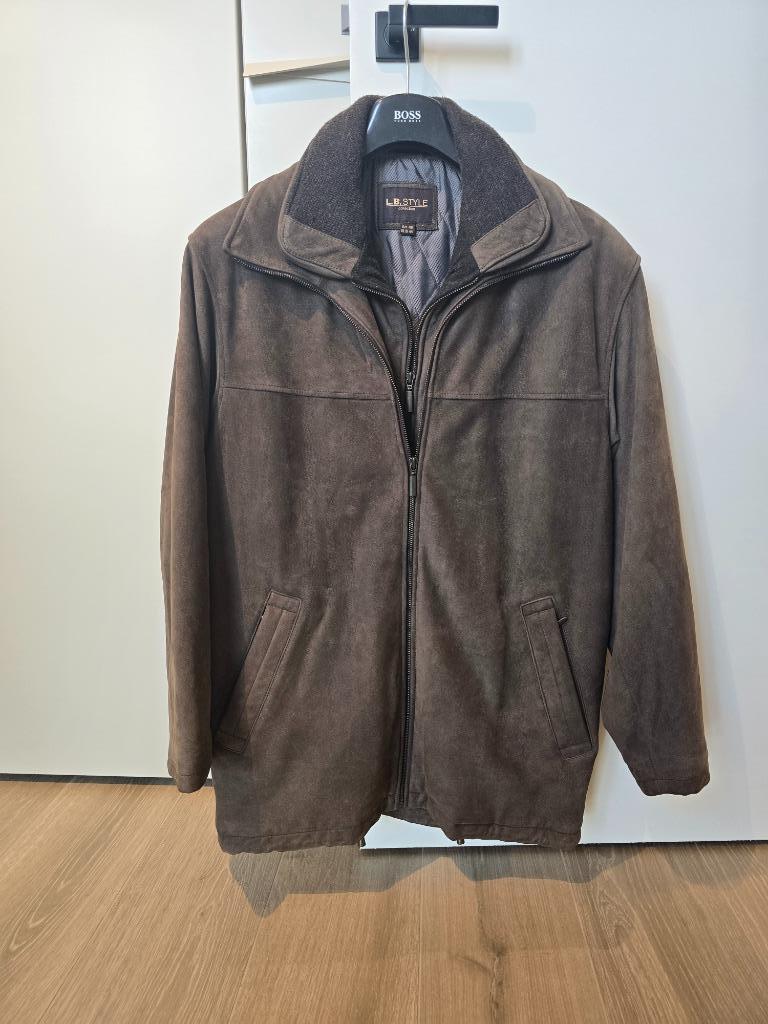 Herenjas in Bruin Leder - LB Style - Mt 48, L.B. Style, Bruin, Maat 48/50 (M), Ophalen of Verzenden