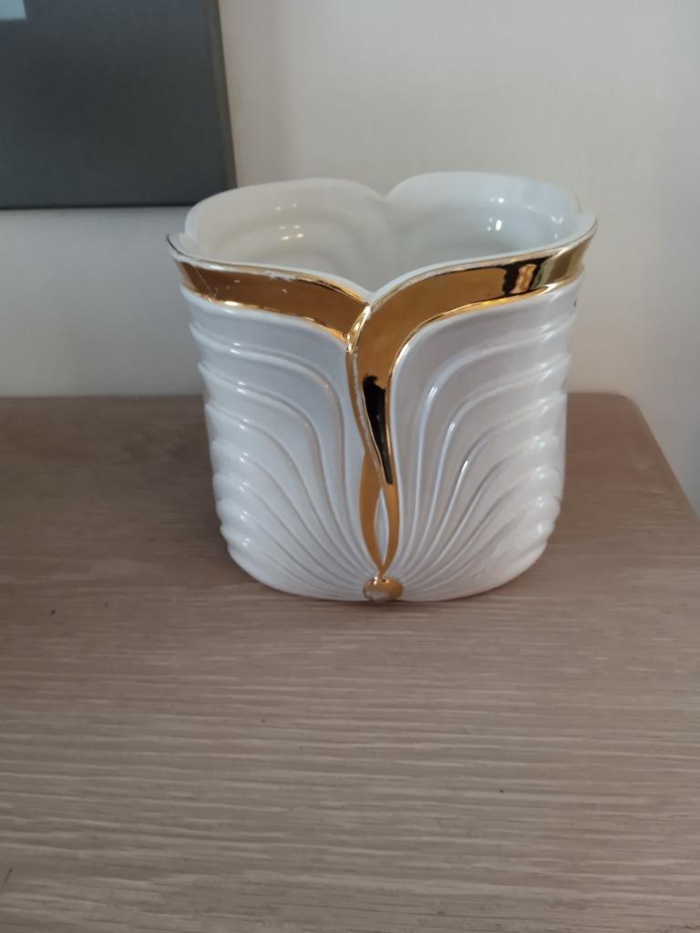 Vintage keramische bloempot, Ophalen of Verzenden, Zo goed als nieuw, Binnen