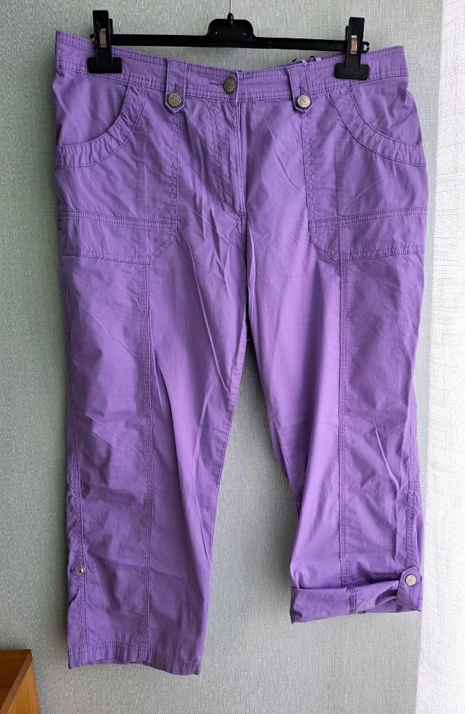 paarse 3/4 broek Ulla Popken maat 44 - 46, Ulla Popken, Enlèvement ou Envoi, Comme neuf, Taille 42/44 (L)
